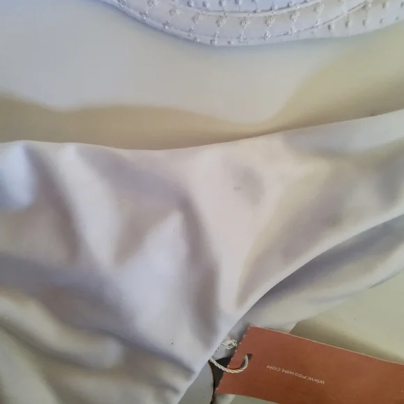 PQ Swim Set Saw Jasmine Underwire Top & Water Lily Basic Ruched Teeny Bottom S - Picture 3 of 9